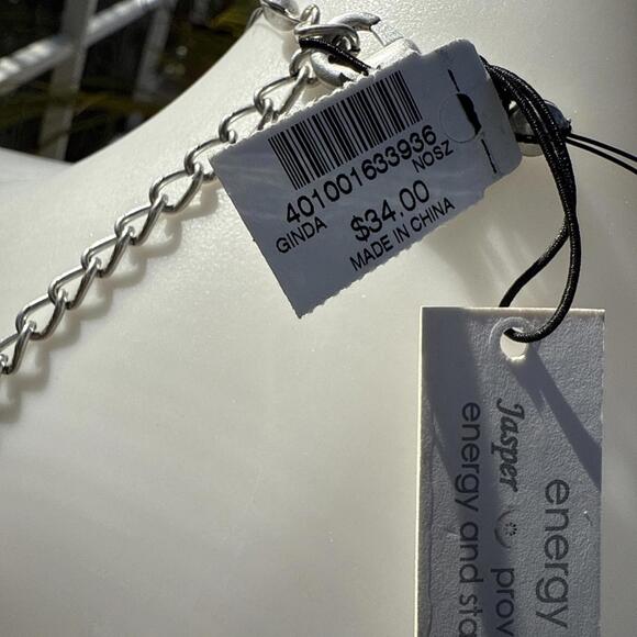 NWT Chico's Cowgirl Bohoo Energy Jasper Stone Bead Necklace Red - Picture 3 of 4